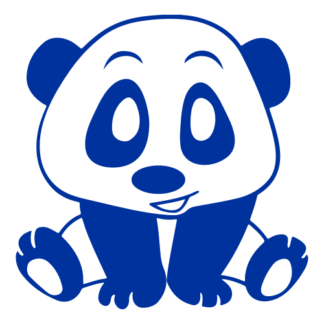 Playful Panda Decal (Blue)